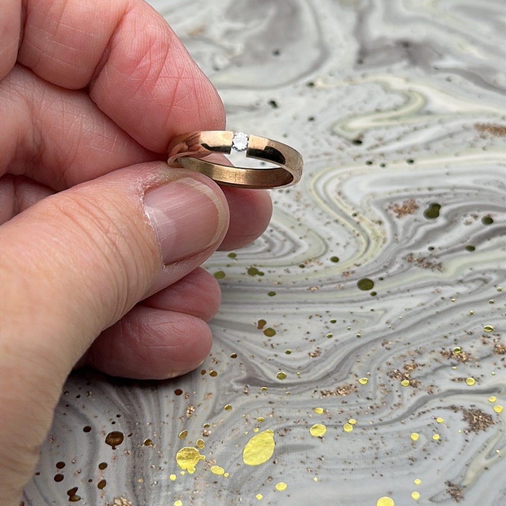 Women’s 3mm Ring Band, Unique Gold/Bronze